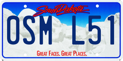 SD license plate 0SML51