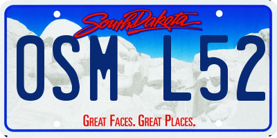 SD license plate 0SML52