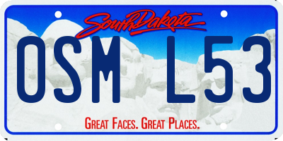 SD license plate 0SML53