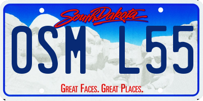 SD license plate 0SML55