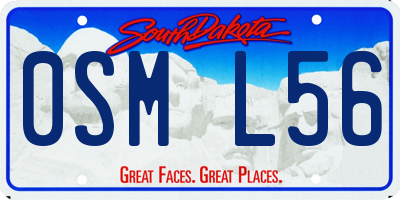 SD license plate 0SML56