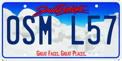 SD license plate 0SML57