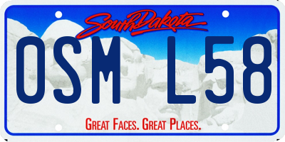 SD license plate 0SML58