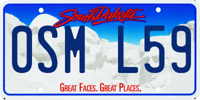 SD license plate 0SML59