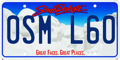 SD license plate 0SML60