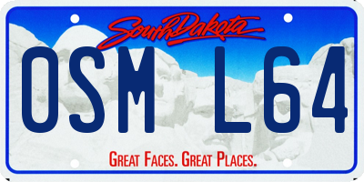 SD license plate 0SML64