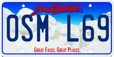 SD license plate 0SML69