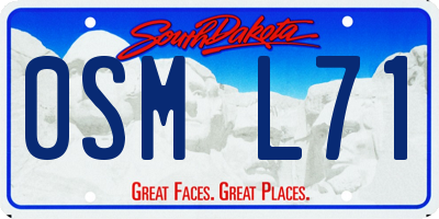 SD license plate 0SML71