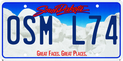 SD license plate 0SML74