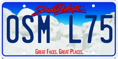 SD license plate 0SML75