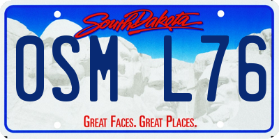 SD license plate 0SML76
