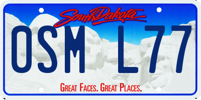 SD license plate 0SML77