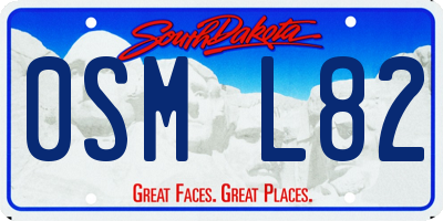 SD license plate 0SML82