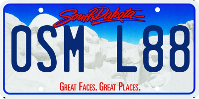 SD license plate 0SML88