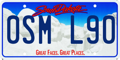 SD license plate 0SML90