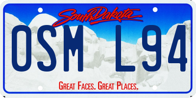 SD license plate 0SML94
