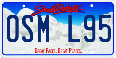 SD license plate 0SML95