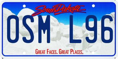 SD license plate 0SML96