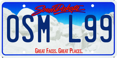 SD license plate 0SML99