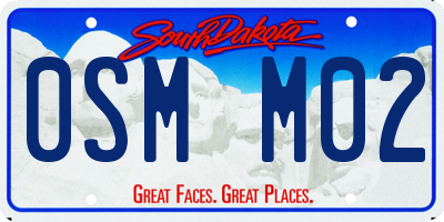 SD license plate 0SMM02