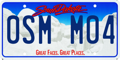 SD license plate 0SMM04
