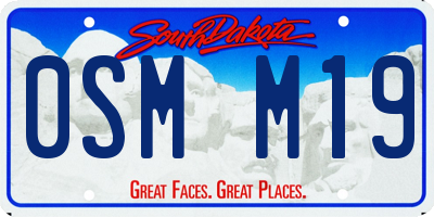 SD license plate 0SMM19