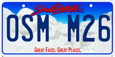 SD license plate 0SMM26