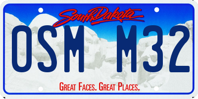 SD license plate 0SMM32