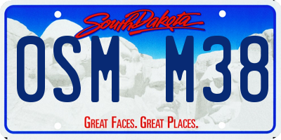 SD license plate 0SMM38