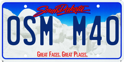SD license plate 0SMM40