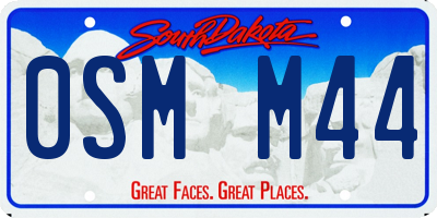 SD license plate 0SMM44