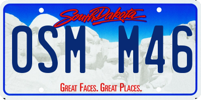 SD license plate 0SMM46