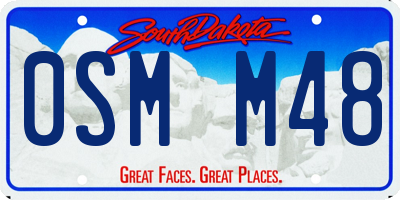 SD license plate 0SMM48