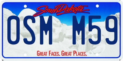 SD license plate 0SMM59