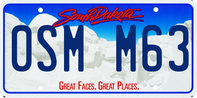 SD license plate 0SMM63