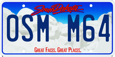 SD license plate 0SMM64