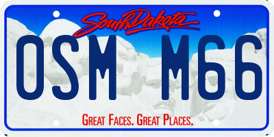 SD license plate 0SMM66