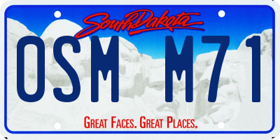 SD license plate 0SMM71