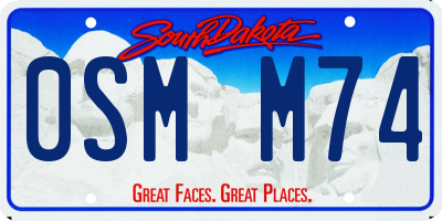 SD license plate 0SMM74