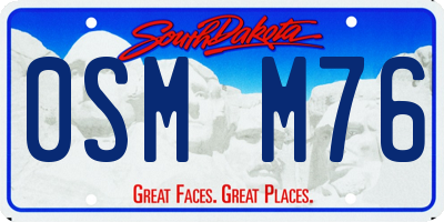 SD license plate 0SMM76