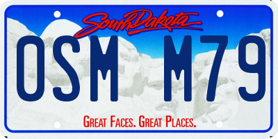 SD license plate 0SMM79
