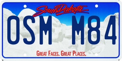 SD license plate 0SMM84