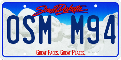 SD license plate 0SMM94