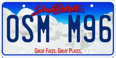 SD license plate 0SMM96