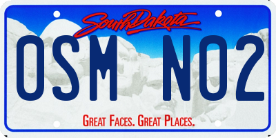 SD license plate 0SMN02