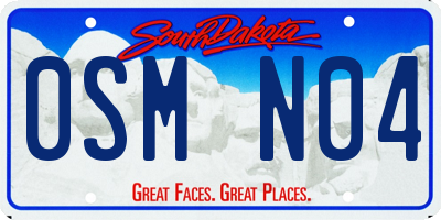 SD license plate 0SMN04