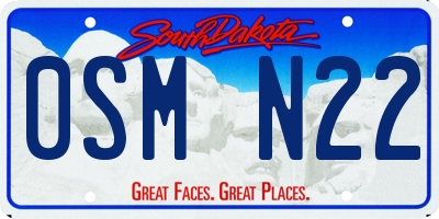 SD license plate 0SMN22