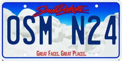 SD license plate 0SMN24