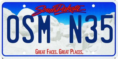 SD license plate 0SMN35