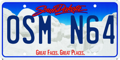 SD license plate 0SMN64
